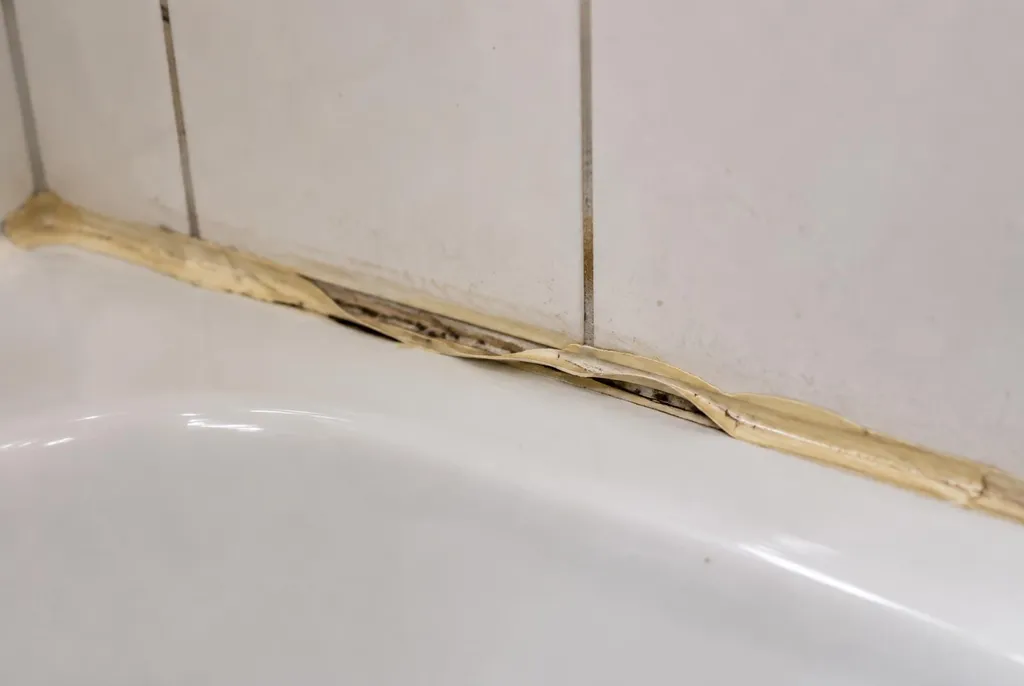 Kitbedrijf Alkmaar – loslatende kit naast het bad